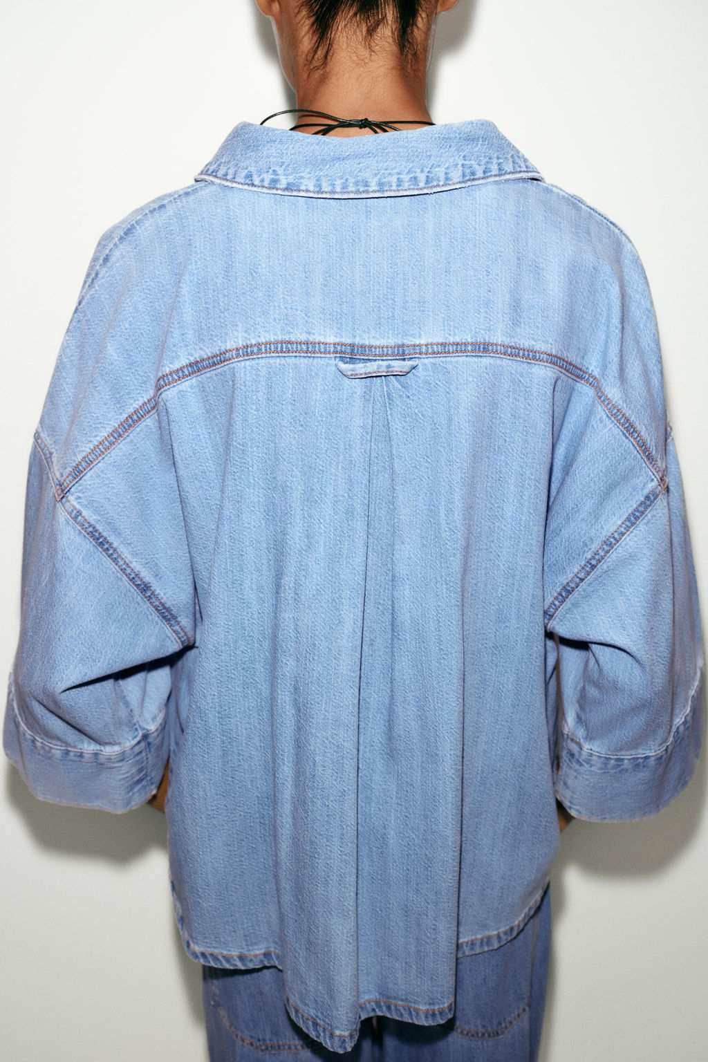 Z1975 CROPPED DENIM SHIRT - Zara фото 13