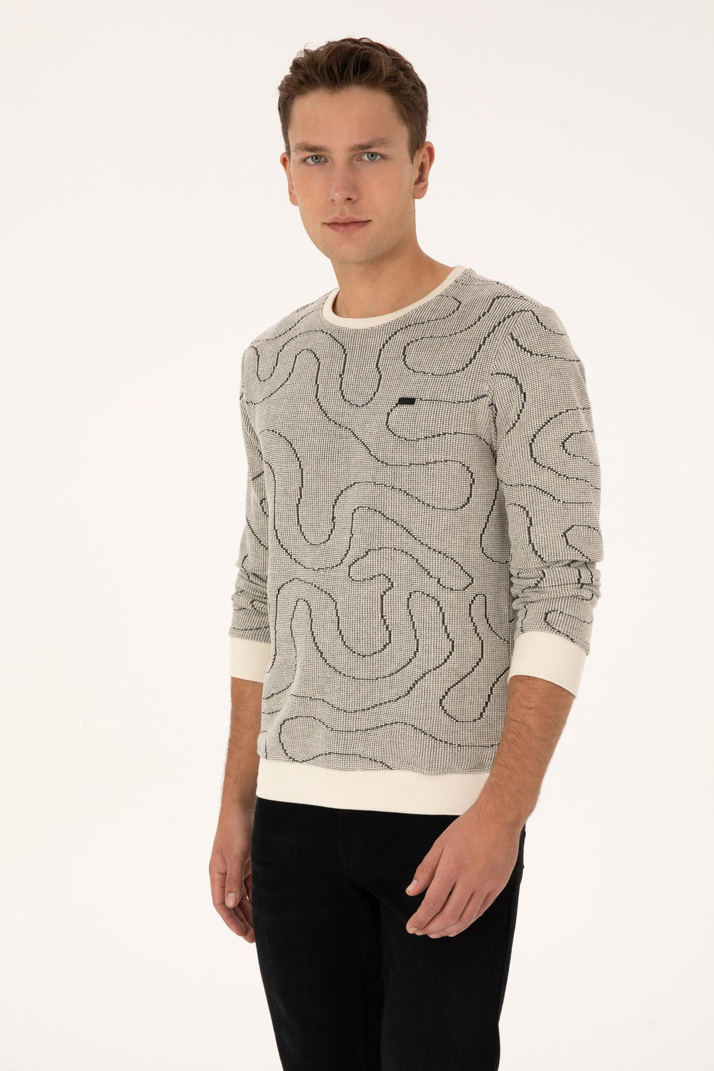 Erkek Regular Fit Bisiklet Yaka Siyah Sweatshirt - U.s. polo assn фото 3