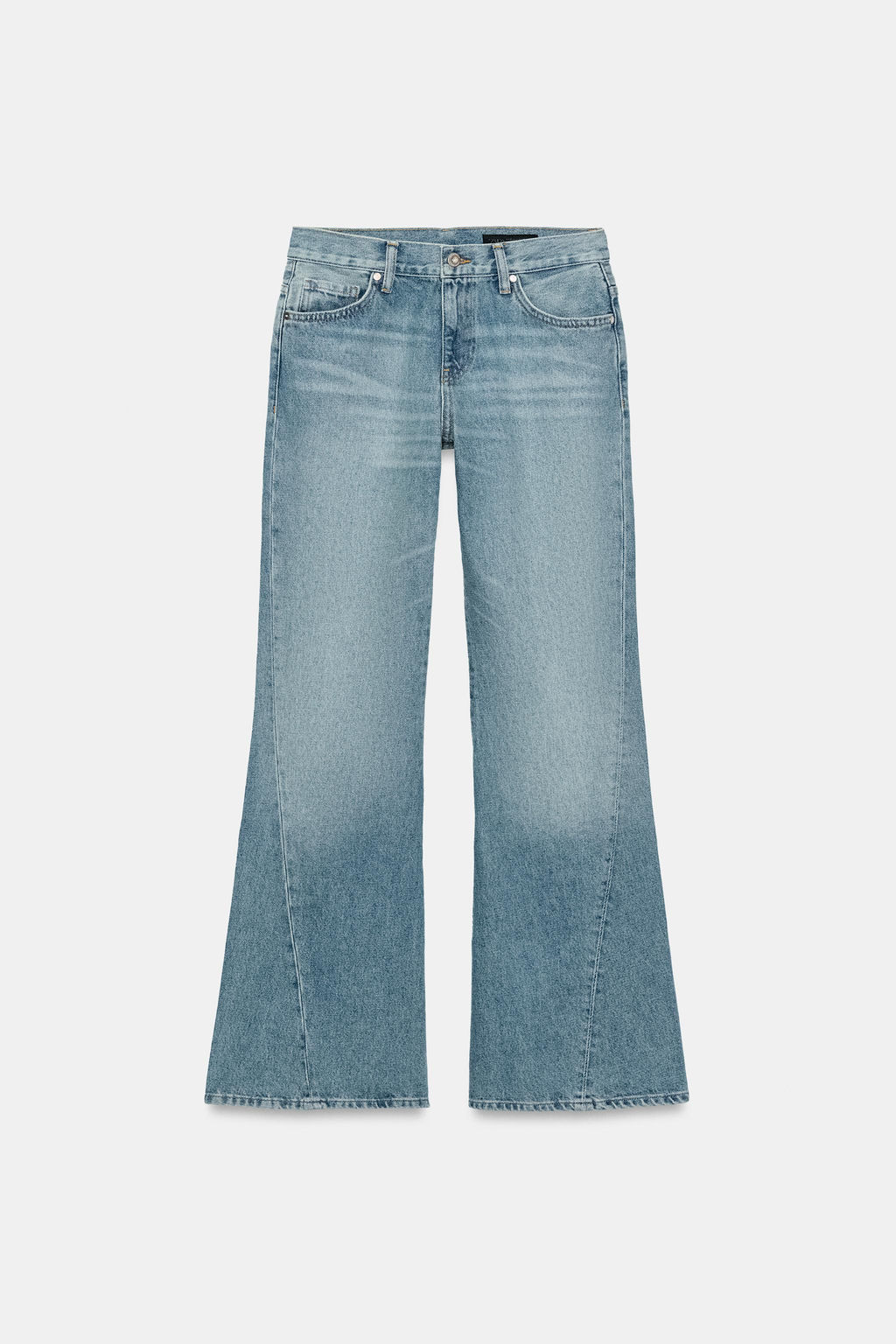 JEANS ZW COLLECTION RELAXED FLARE TIRO BAJO / Azul medio - Zara фото 5