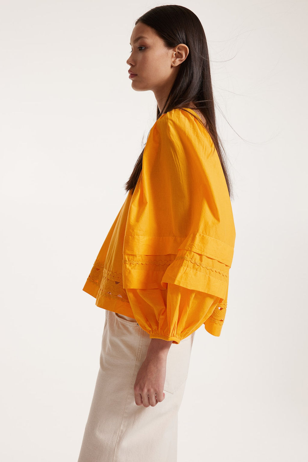 Blusa de algodon con escote cuadrado - H&m фото 2