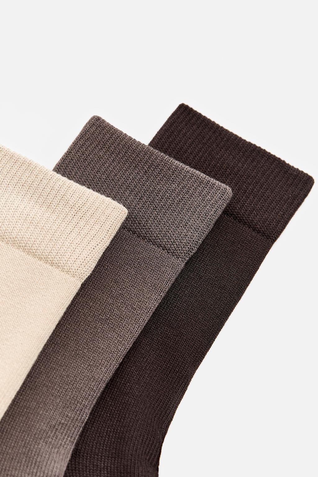 3-PACK OF CONTRAST SOCKS - Zara фото 3