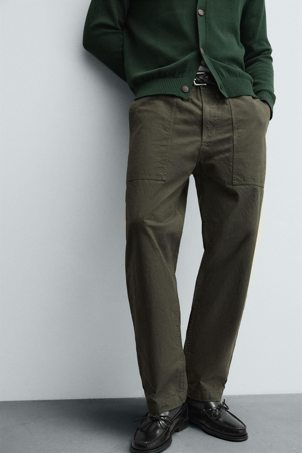WASHED STRAIGHT-LEG TROUSERS - Zara фото 5