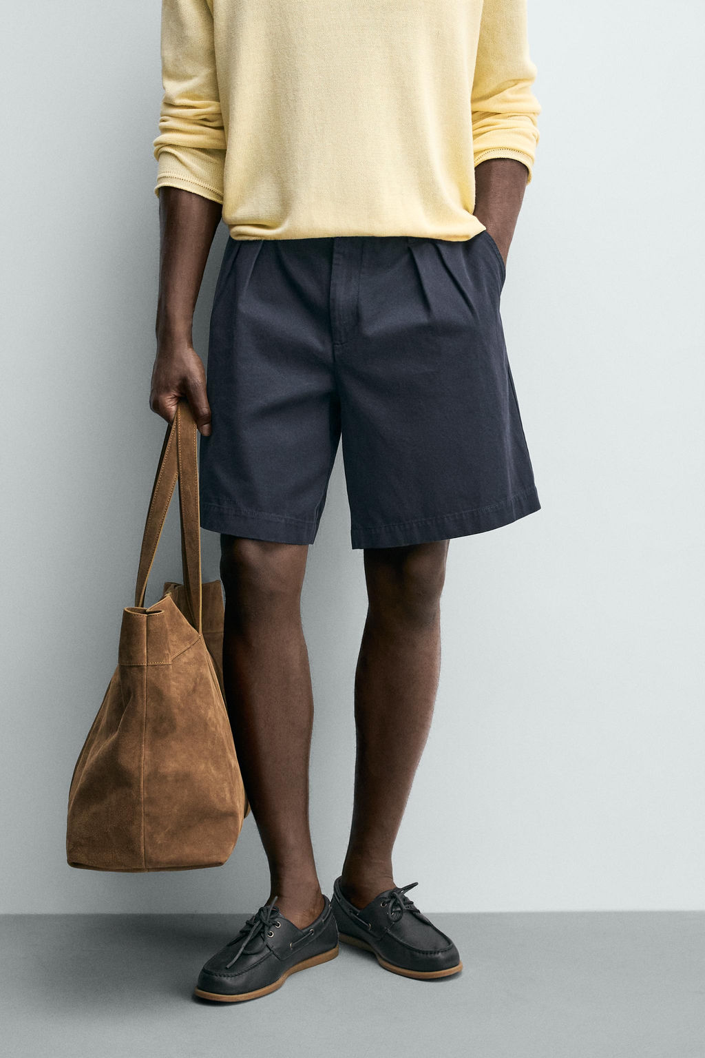 BERMUDA RELAXED FIT PLIEGUES / Marino - Zara фото 2