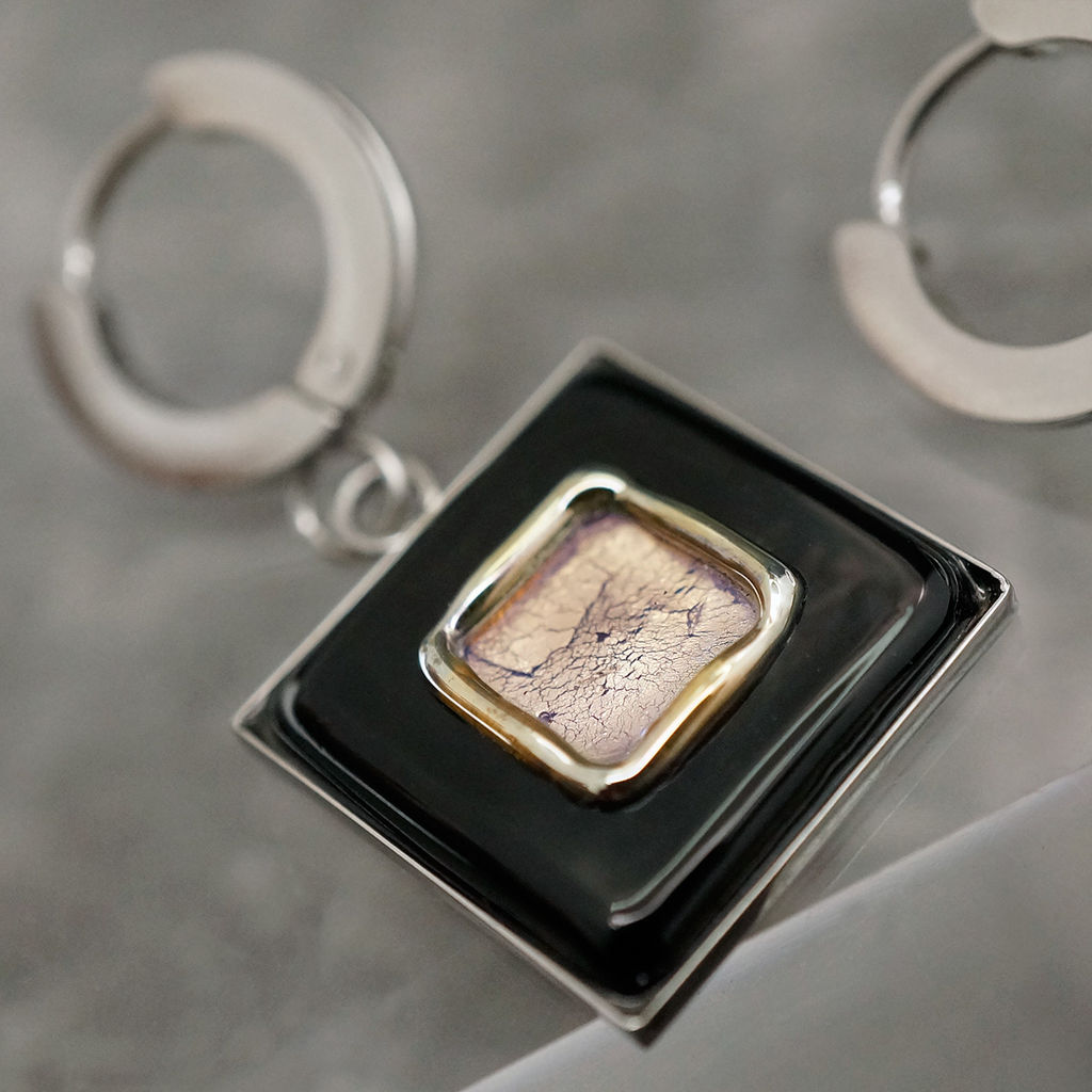 Серьги из муранского стекла MATRIX