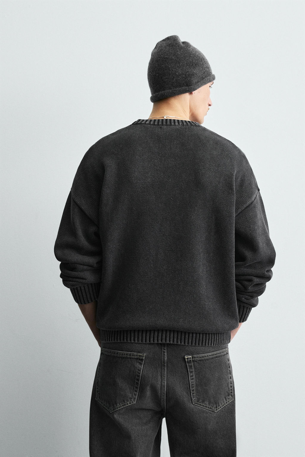 WASHED EMBROIDERED SWEATER - Zara фото 3