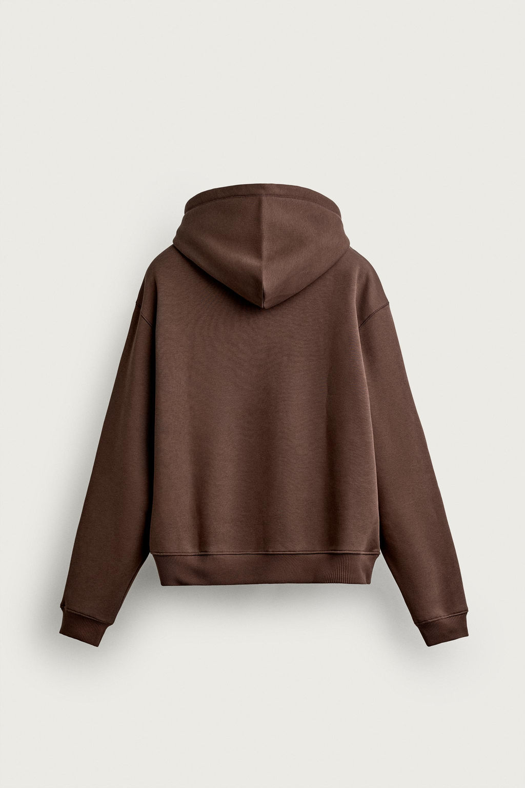 SUDADERA RELAXED FIT CAPUCHA B?SICA / Marr?n - Zara фото 7