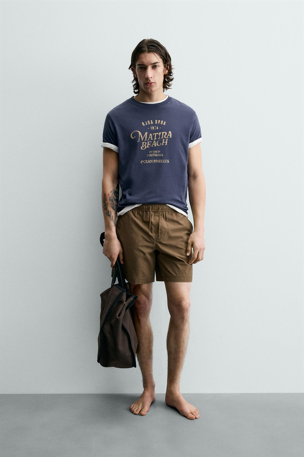 CAMISETA GR?FICO POLINESIA / Azul