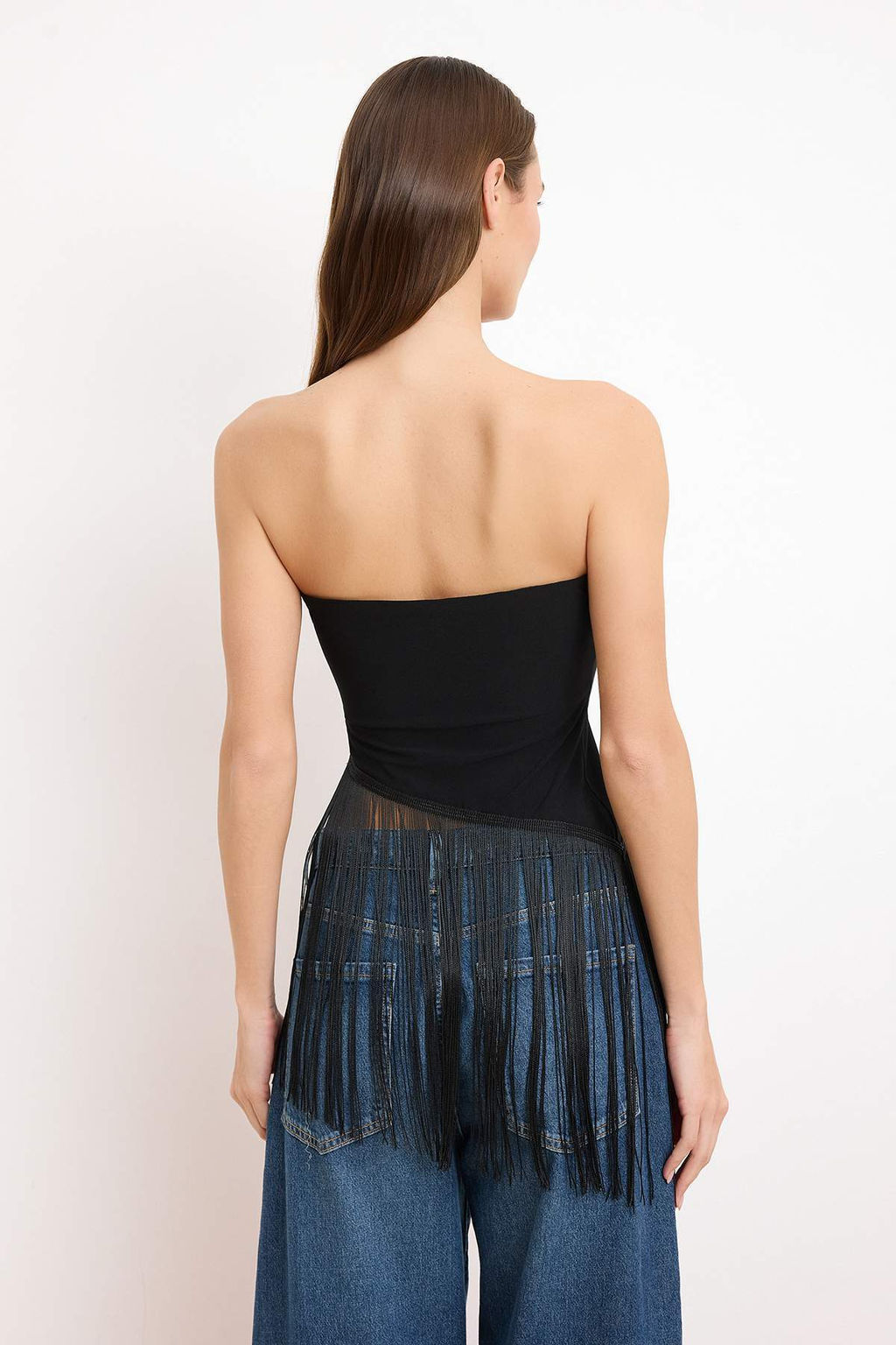 Siyah Puskul Detayl? Bedene Oturan Bluz TPRSS26BZ00034 - Trendyolmilla фото 4