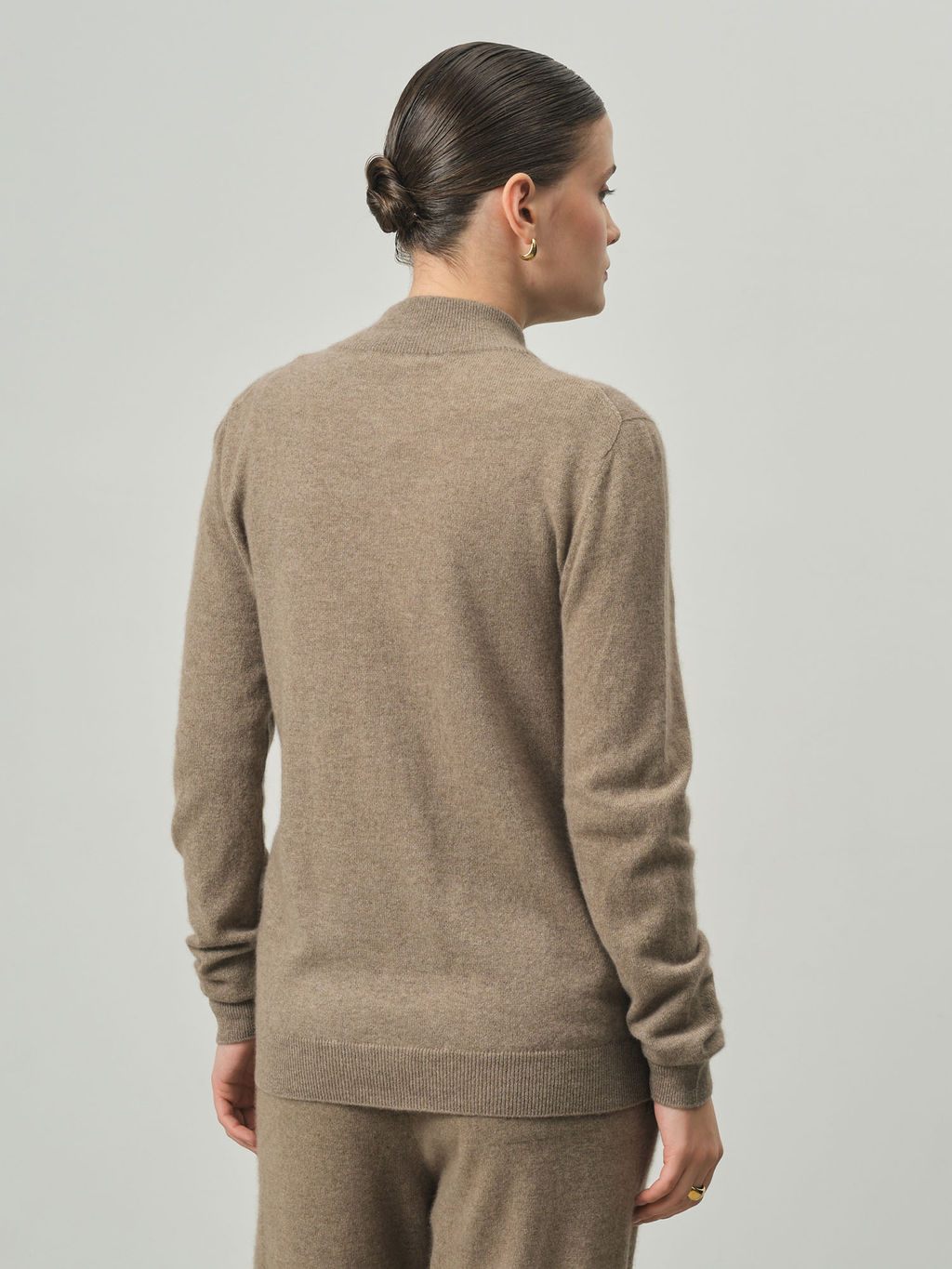 Джемпер из кашемира женский KW020992-E капучино