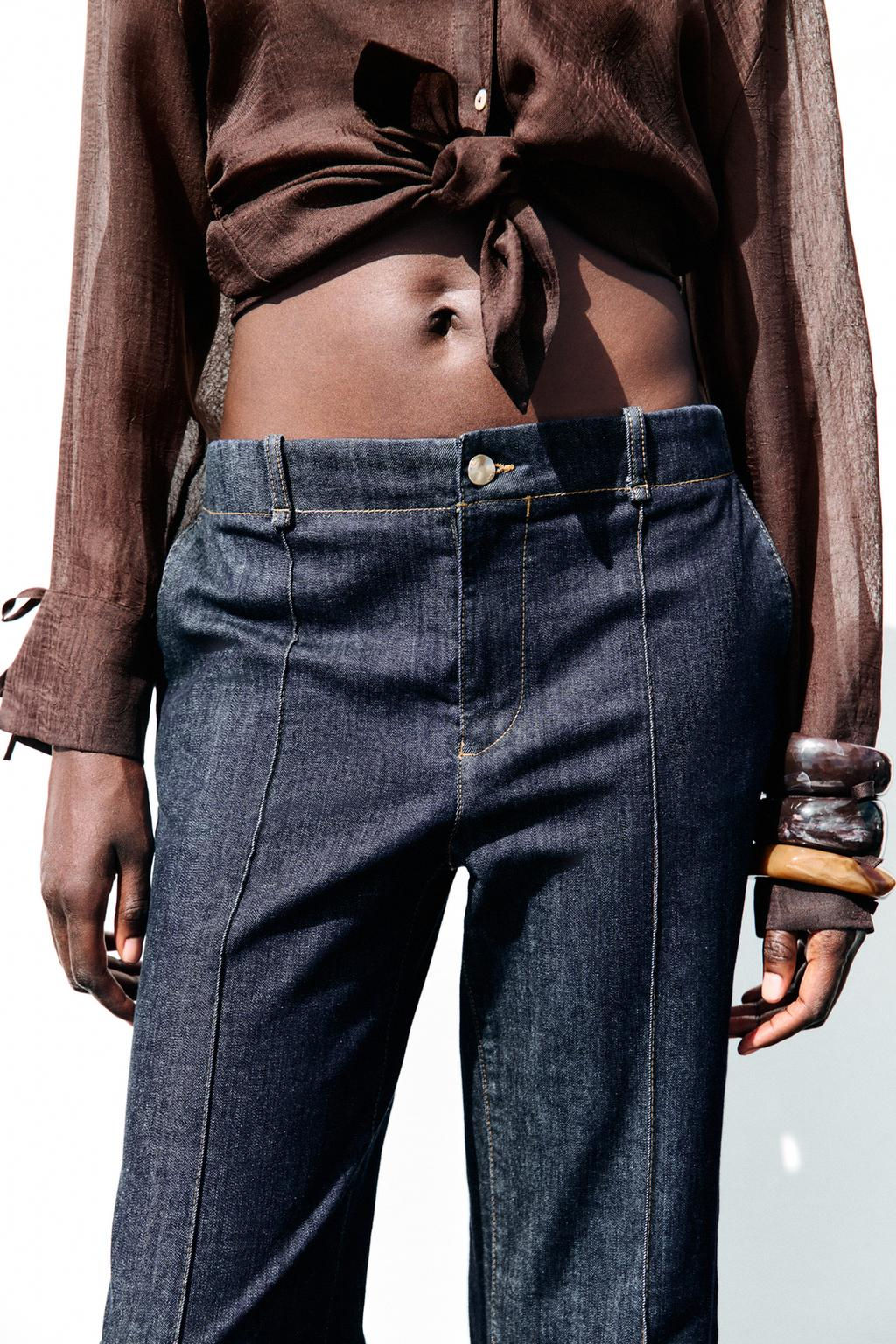 BOOTCUT PINTUCK TROUSERS - Zara фото 10