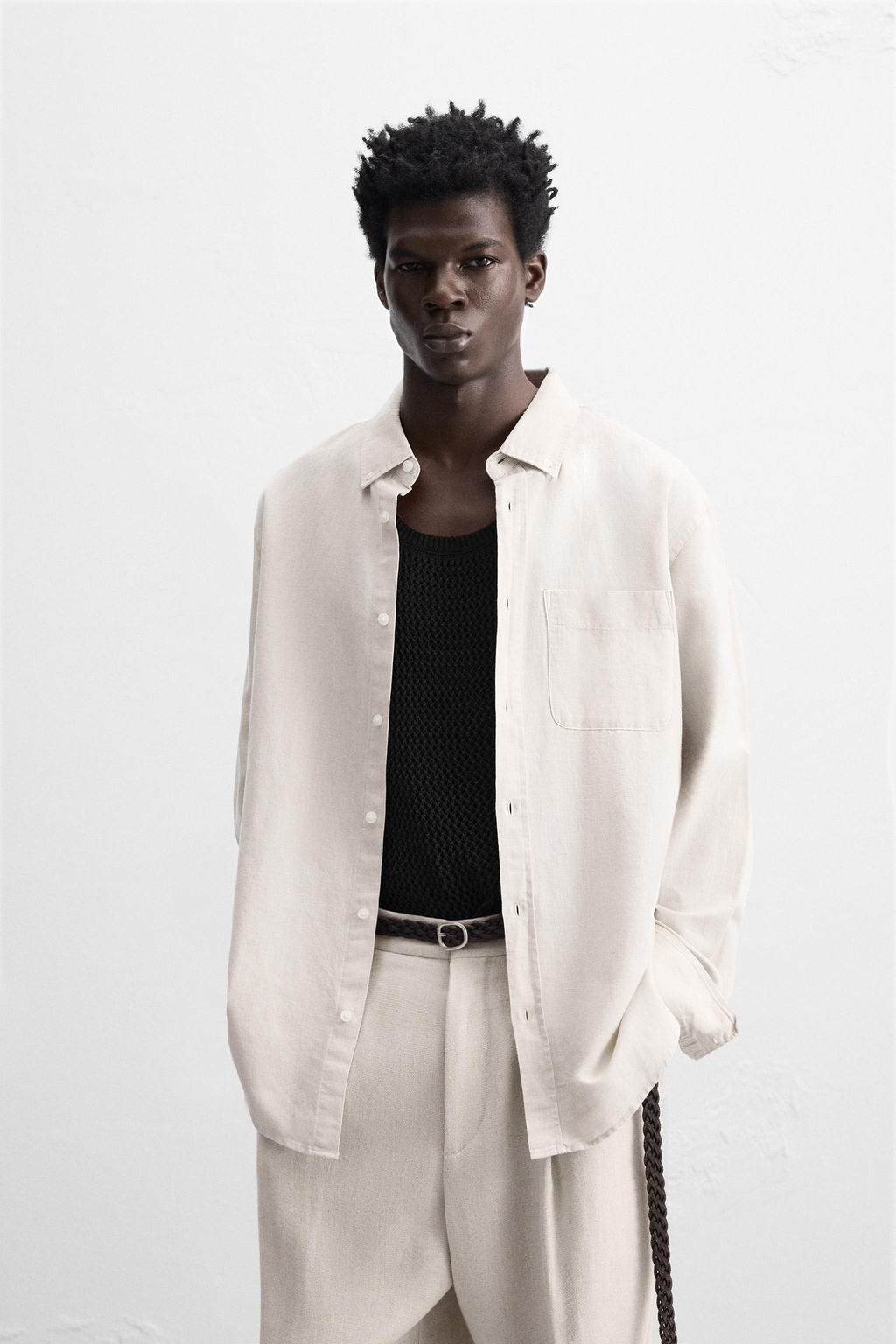COTTON - LINEN SHIRT - Zara фото 2