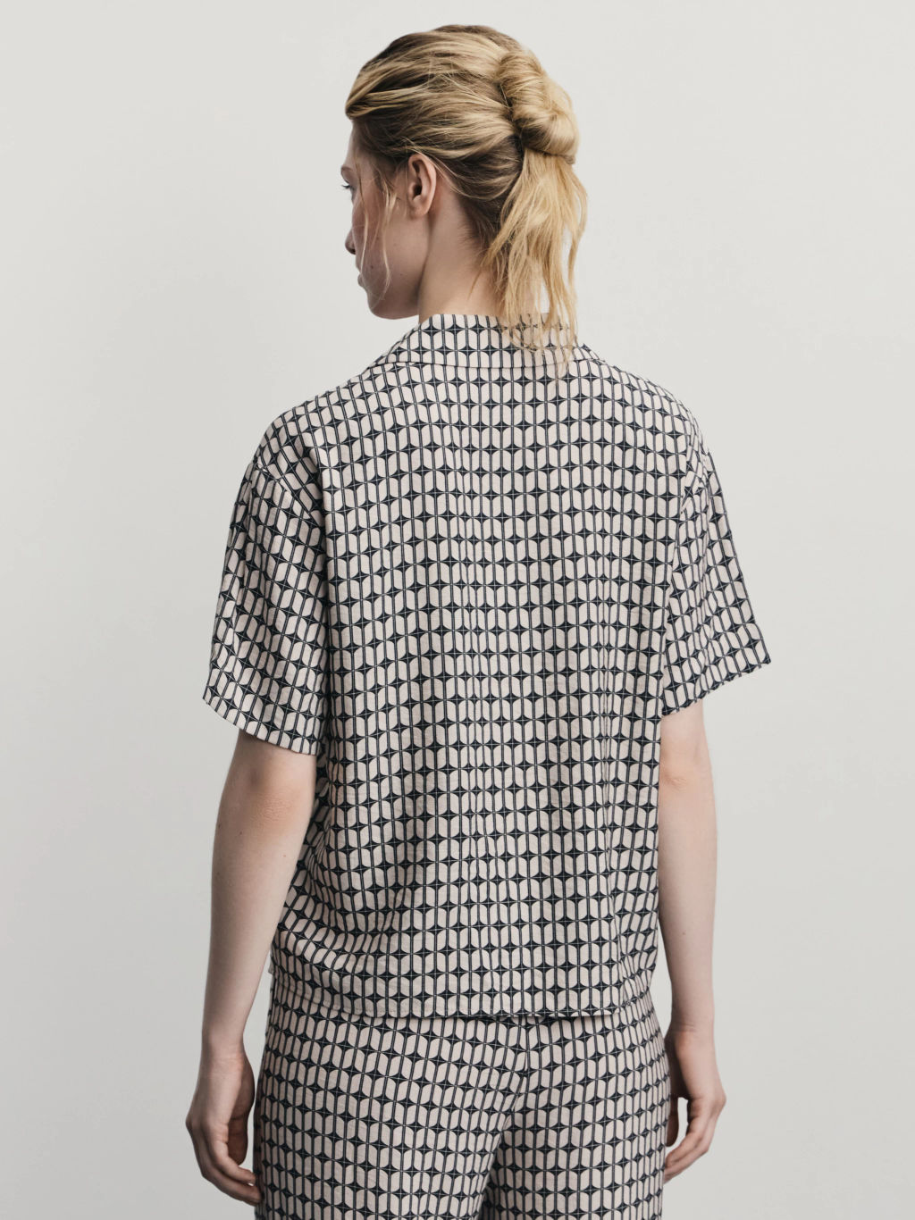 Рубашка из вискозы с принтом / Zarina  фото 5