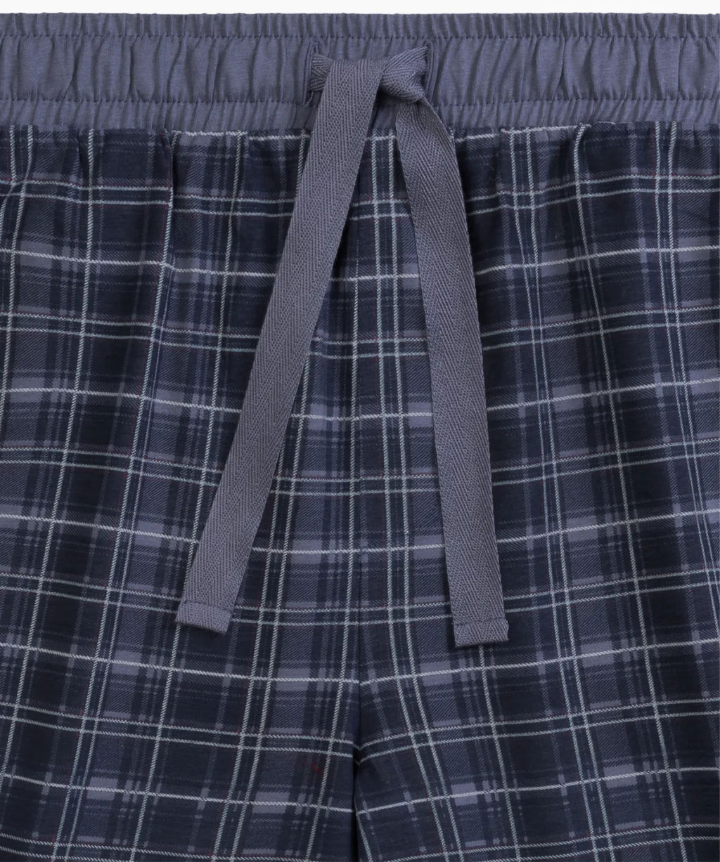 ATLANTIC NMP-380 Пижама мужская Solid Check деним + темно-синий  фото 5