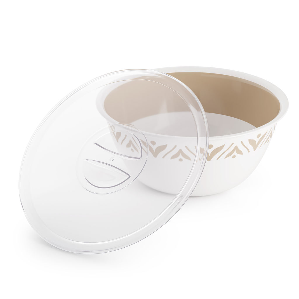 Чаша Эстетика 1,7л (с крышкой) (бело-бежевый) М8738 - Альтернатива фото 3