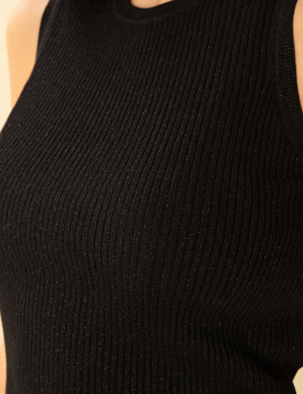 Siyah Extra Slim Fit Triko Bluz