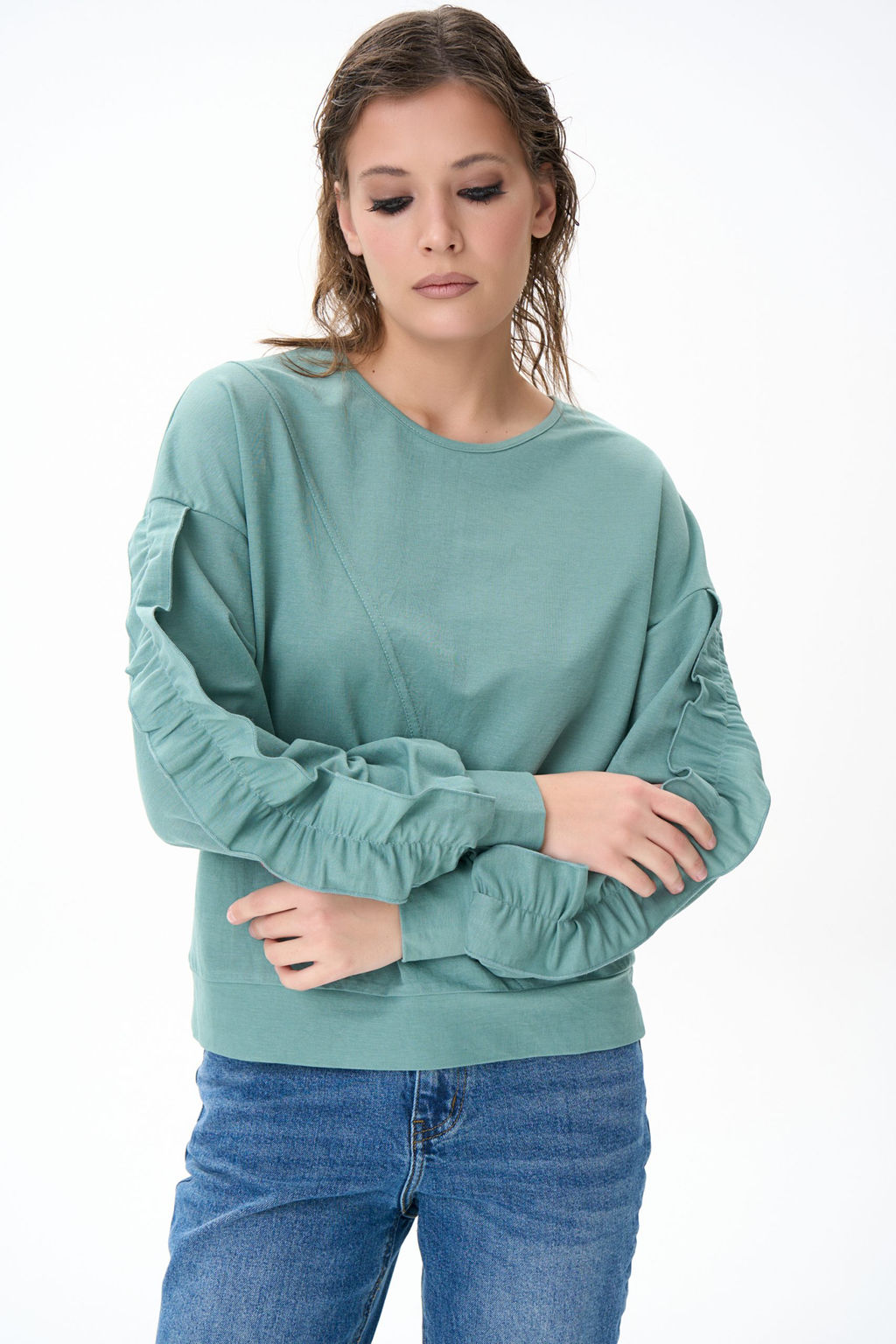 Свитшот Ния (шалфей) - Эльза фото 2