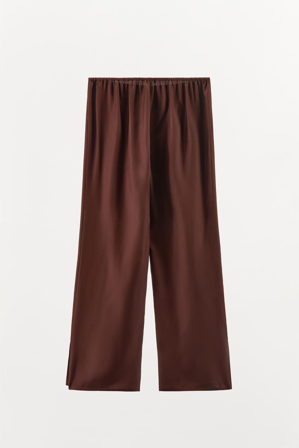 SILK PYJAMA TROUSERS - Zara фото 6