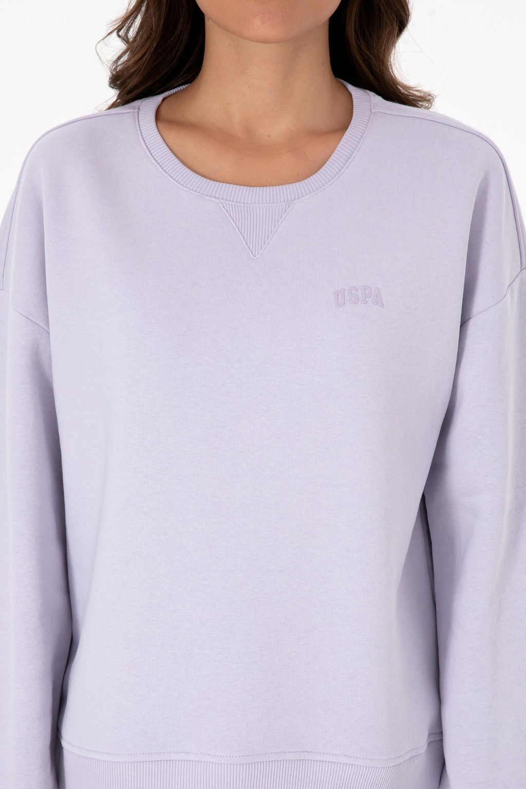 Kad_n Lavanta _ardonlu Bisiklet Yaka Basic Sweatsh_rt Sepette S_rpriz _ndirim - U.s. polo assn фото 6