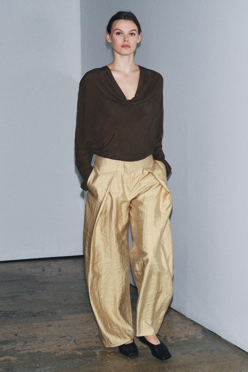 ZW COLLECTION DRAPED FLOWING BLOUSE