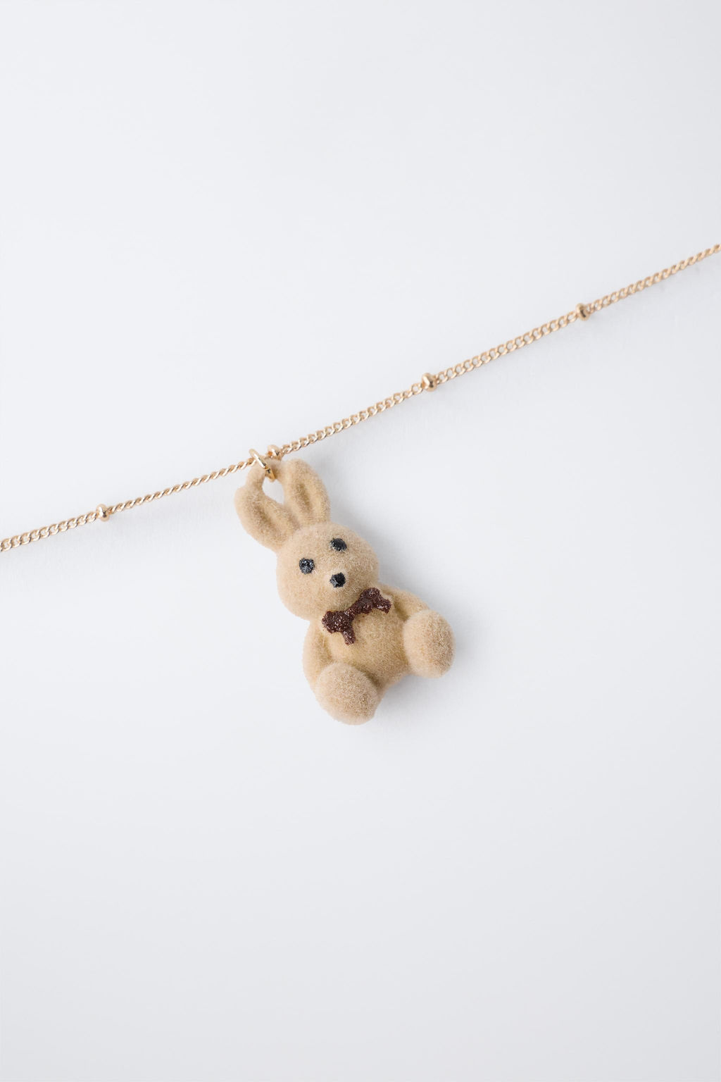 PACK OF TWO FLOCKED BUNNY AND PADLOCK NECKLACES - Zara фото 2