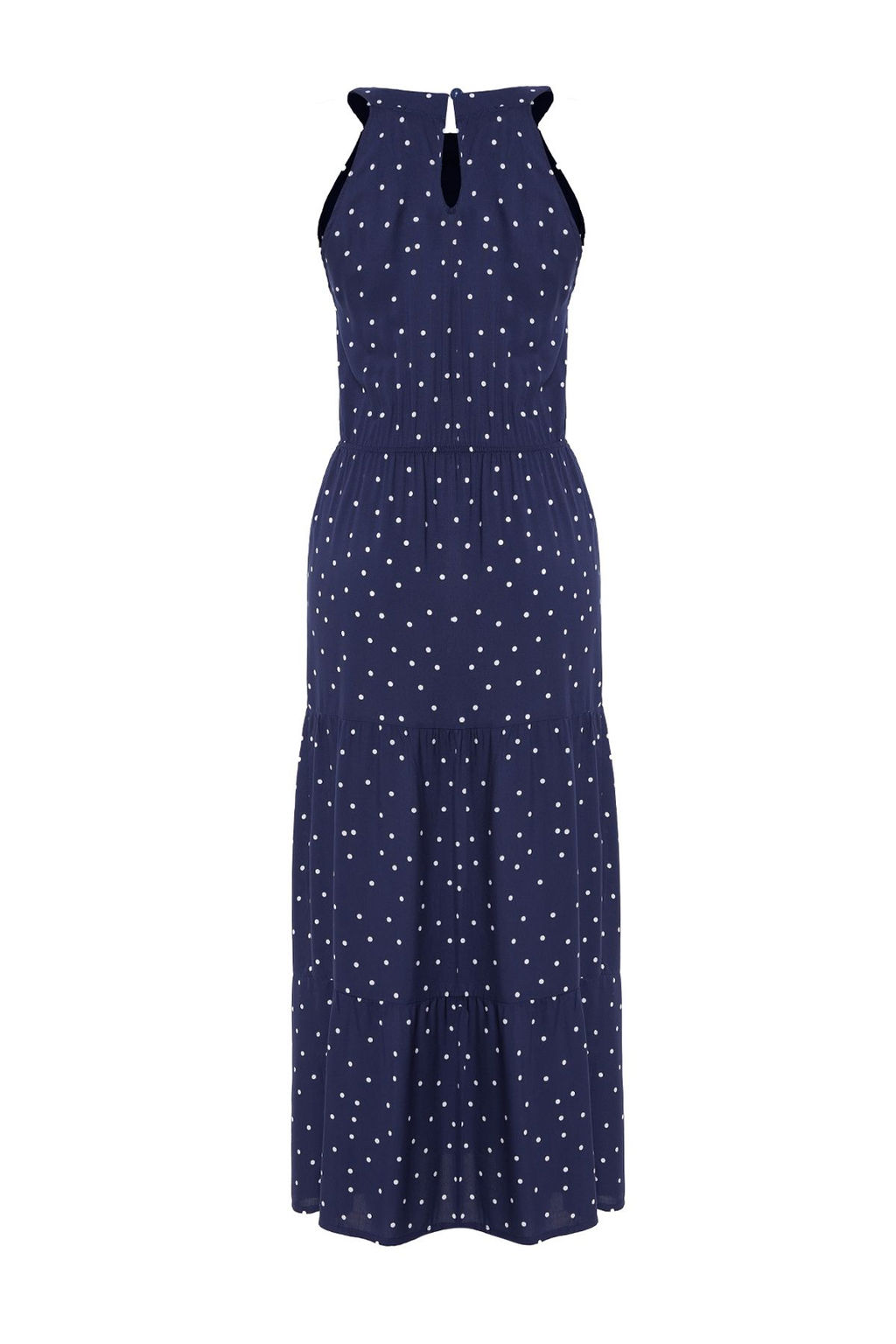 Siyah Soyut Desenli A Kesim Halter Yaka Maxi Dokuma Elbise TWOSS24EL01025 - Trendyolmilla фото 14