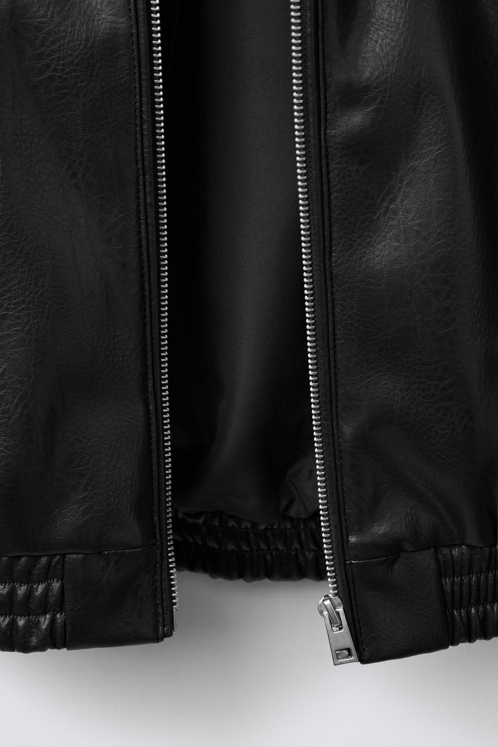 FAUX LEATHER BOMBER JACKET - Zara фото 6