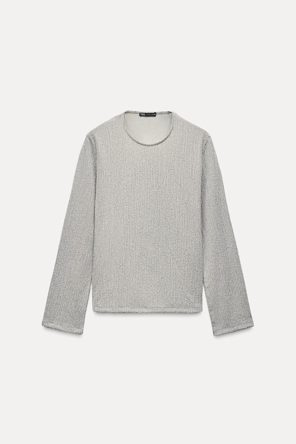 TEXTURED TOP WITH BOW - Zara фото 4