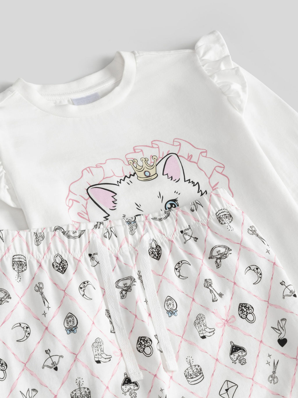 ACOOLA / Набор детский для девочек ((1)джемпер и (2)брюки) Bemmi белый фото 4