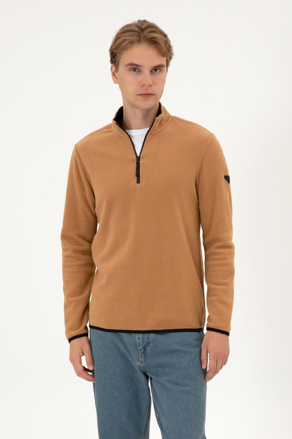 Erkek Kahverengi Basic Sweatshirt Sepette S_rpriz _ndirim