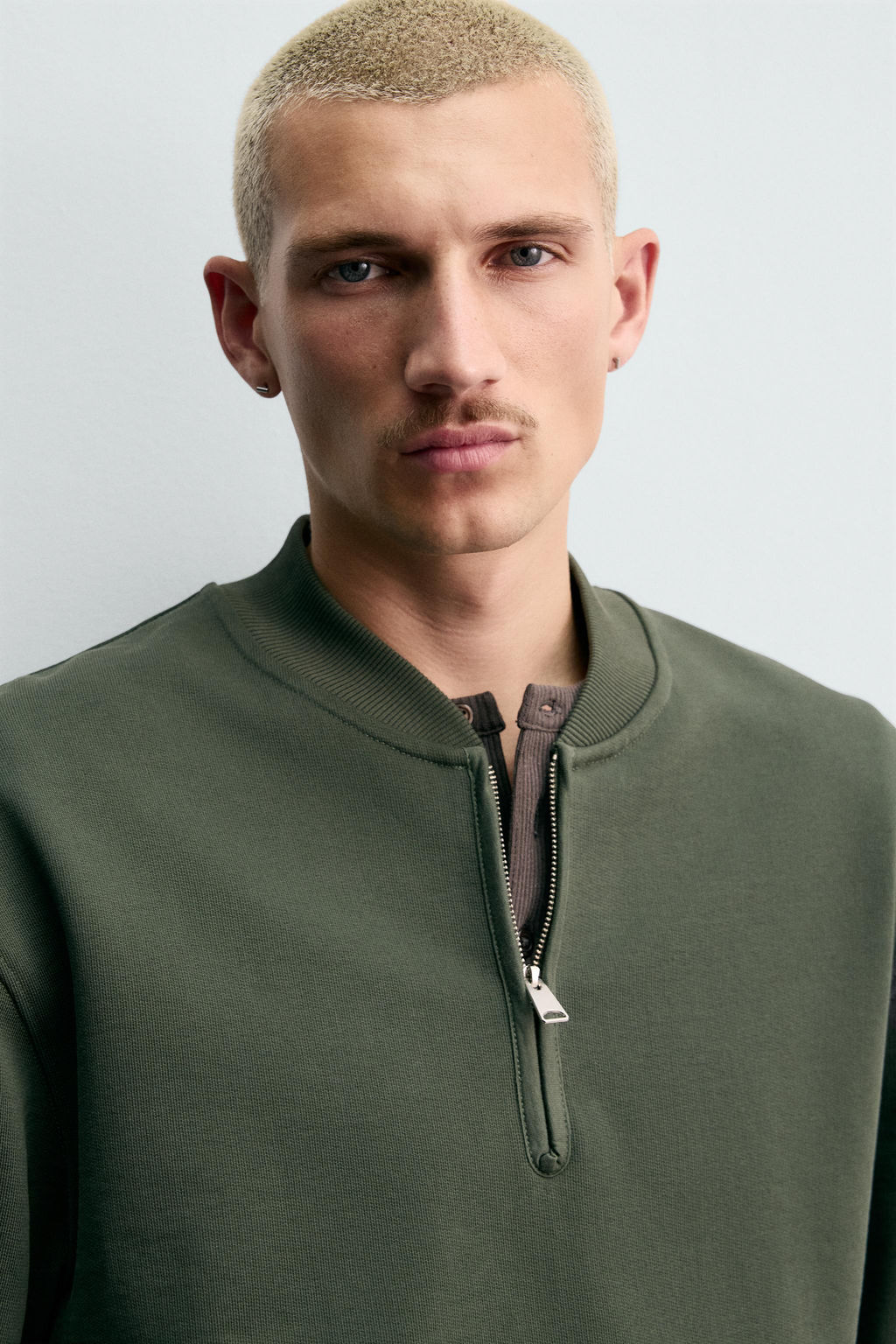 QUARTER-ZIP SWEATSHIRT - Zara фото 6