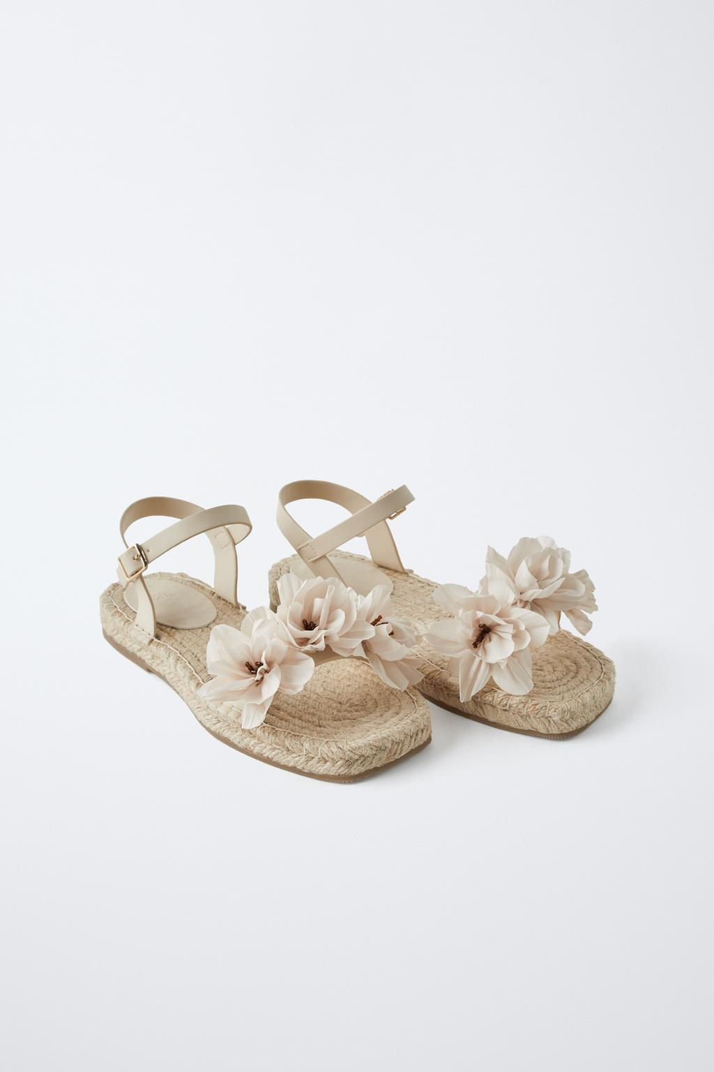 JUTE SANDALS WITH FLORAL DETAIL - Zara фото 2