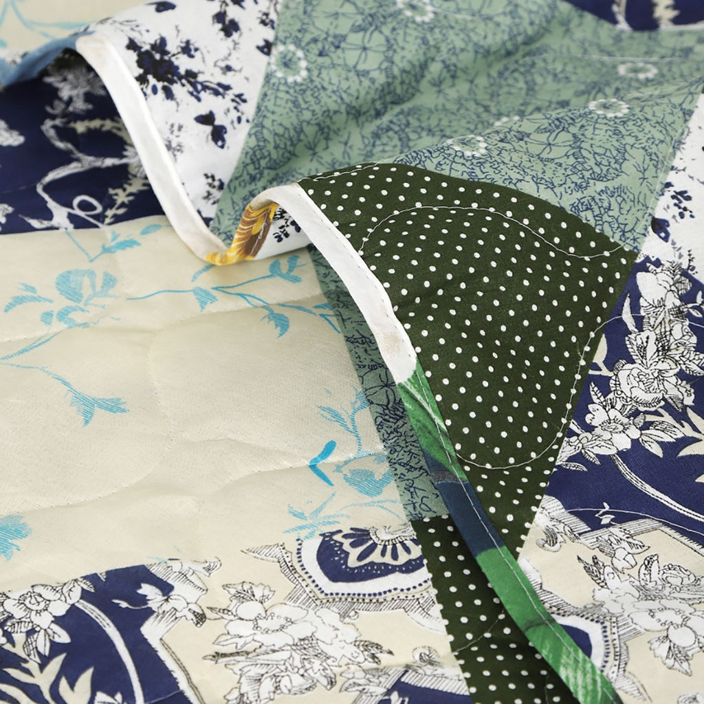 АРТ 040/1 Покрывало (микрофайбер) 150*210 "Сине-зеленый пэчворк"