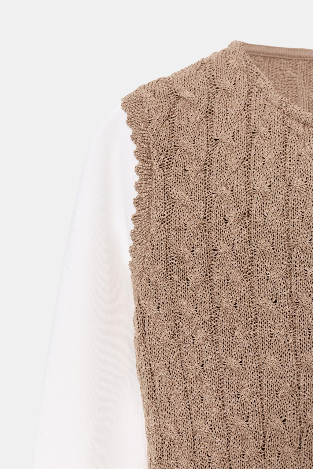 CONTRAST WAISTCOAT T-SHIRT - Zara фото 4