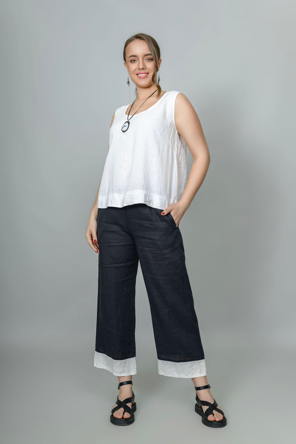 Топ 70% лен+ 30% вискоза