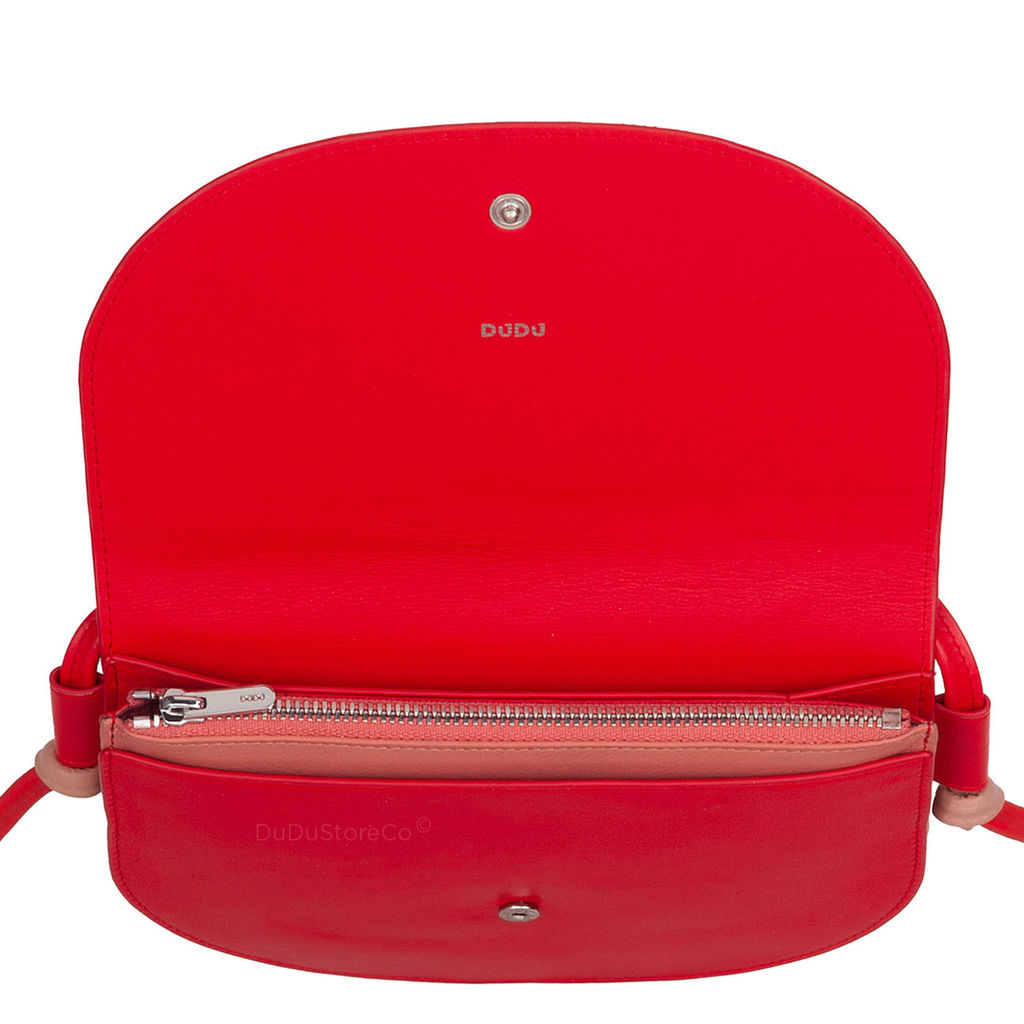 Итальянская маленькая сумочка DuDu Bags серии Altea | огненно-красный - Dudubags фото 3