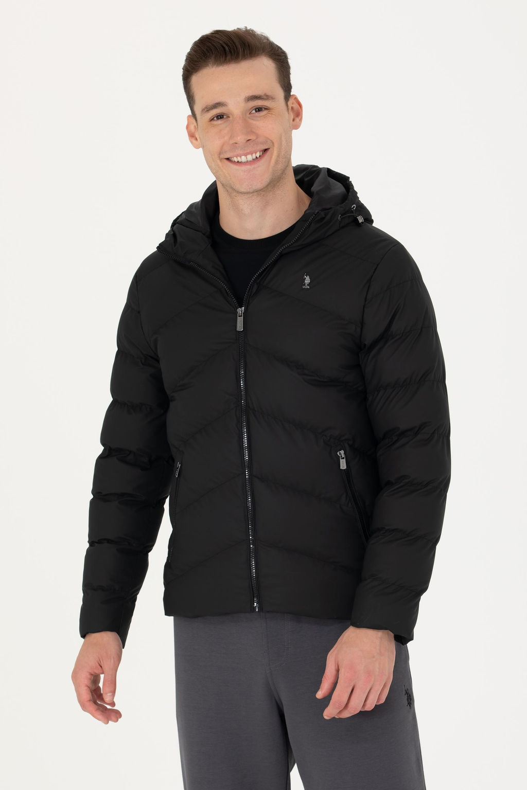 U. S. Polo Assn / Мужская черная кожаная куртка - U.s. polo assn фото 8