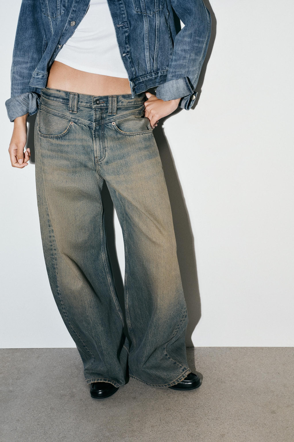 TRF LOW-RISE BAGGY JEANS - Zara фото 2