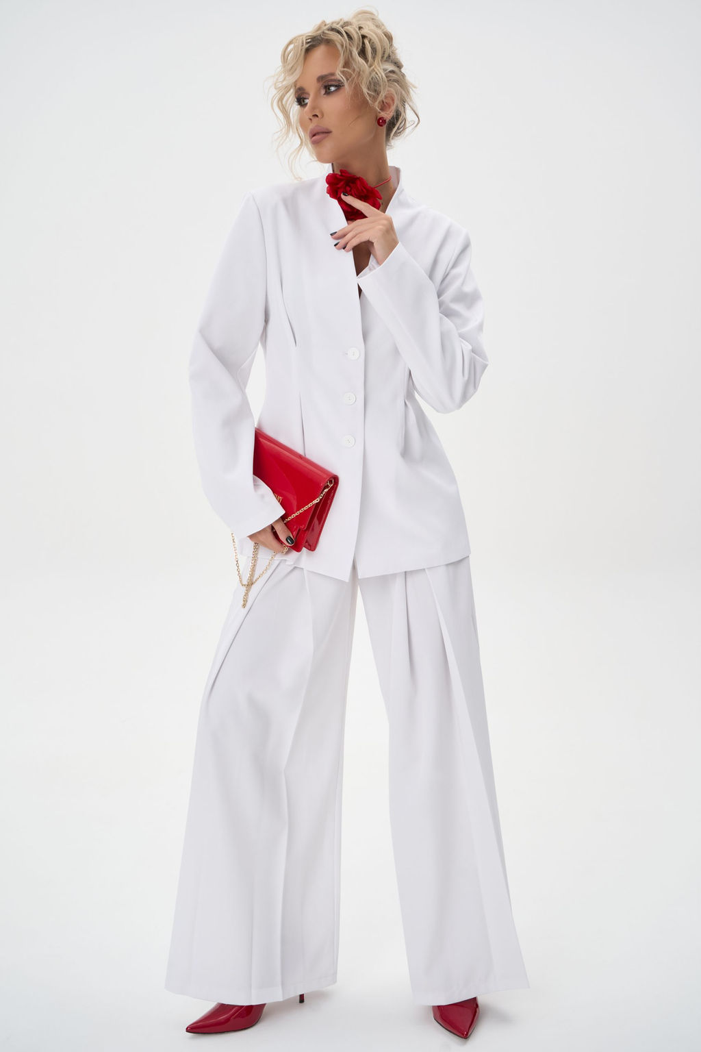 Брюки Тайрис (белый) - Эльза фото 19