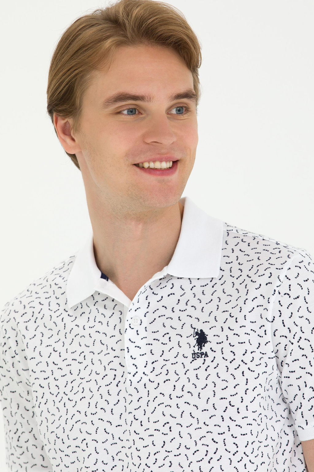 Мужская темно-синяя футболка с воротником-поло - U.s. polo assn фото 2