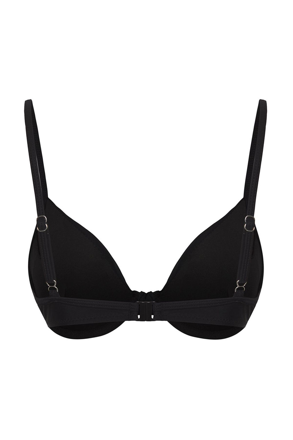 Siyah Balkonet Drapeli Bikini Ustu TBESS25BU00000