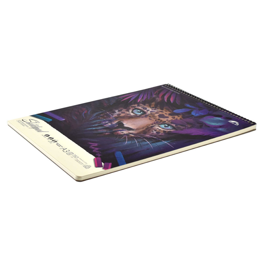 Альбом для смешанных сухих техник А3 30 л., арт. 59478 / 10 ЛЕОПАРД