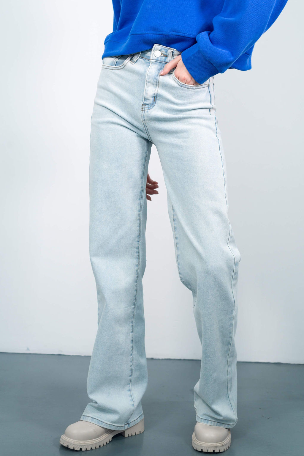 Джинсы Фокс (светло-голубой) Турция - Nadi bordo фото 2