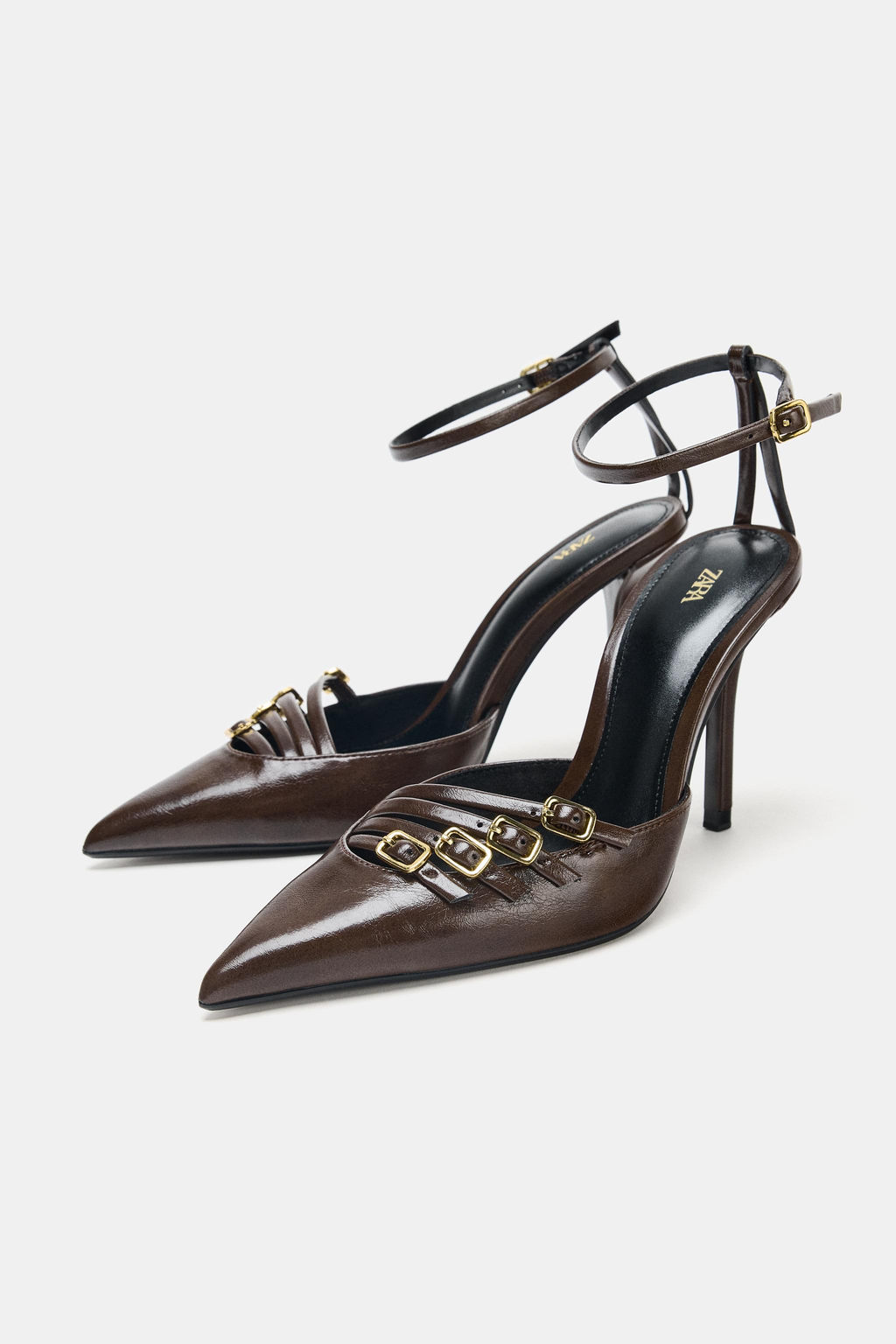 BUCKLED HIGH-HEEL SHOES - Zara фото 7