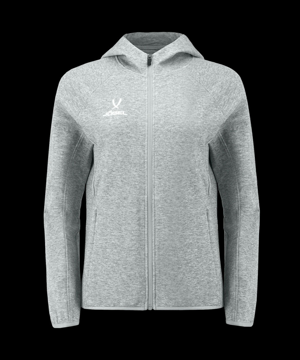 Худи на молнии женское JOGEL ESSENTIAL Athlete Hooded FZ Jacket W, серый  фото 2