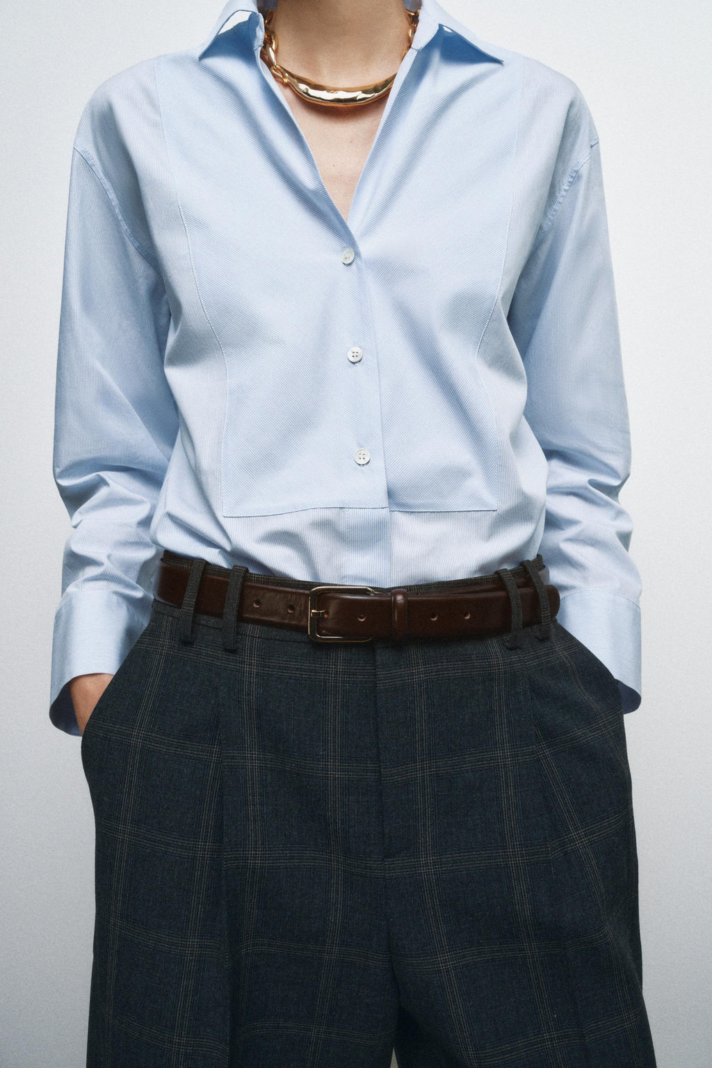 100% LEATHER BELT WITH SQUARE BUCKLE - Zara фото 6