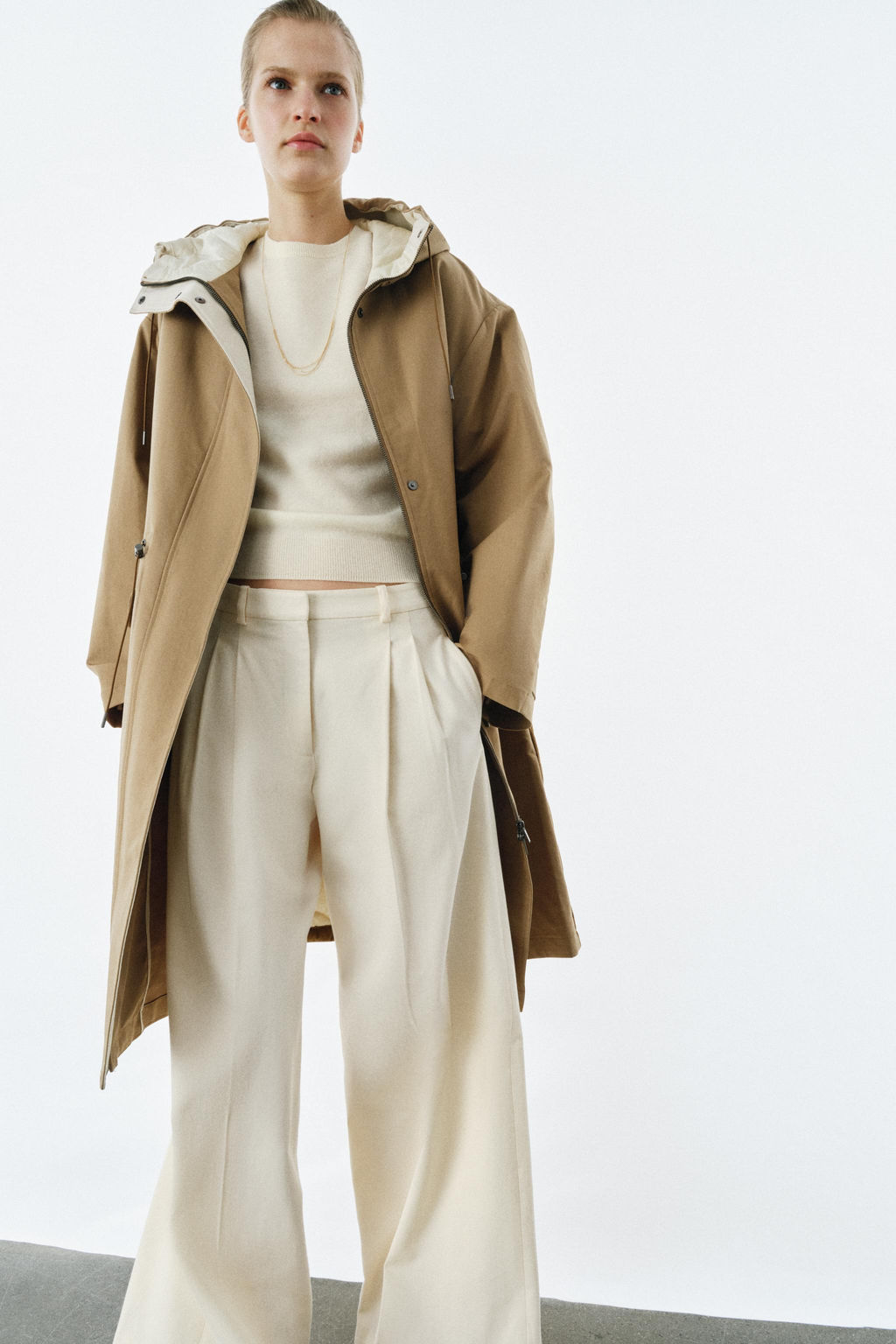 PARKA COMBINADA ZW COLLECTION / Beige - Zara фото 5