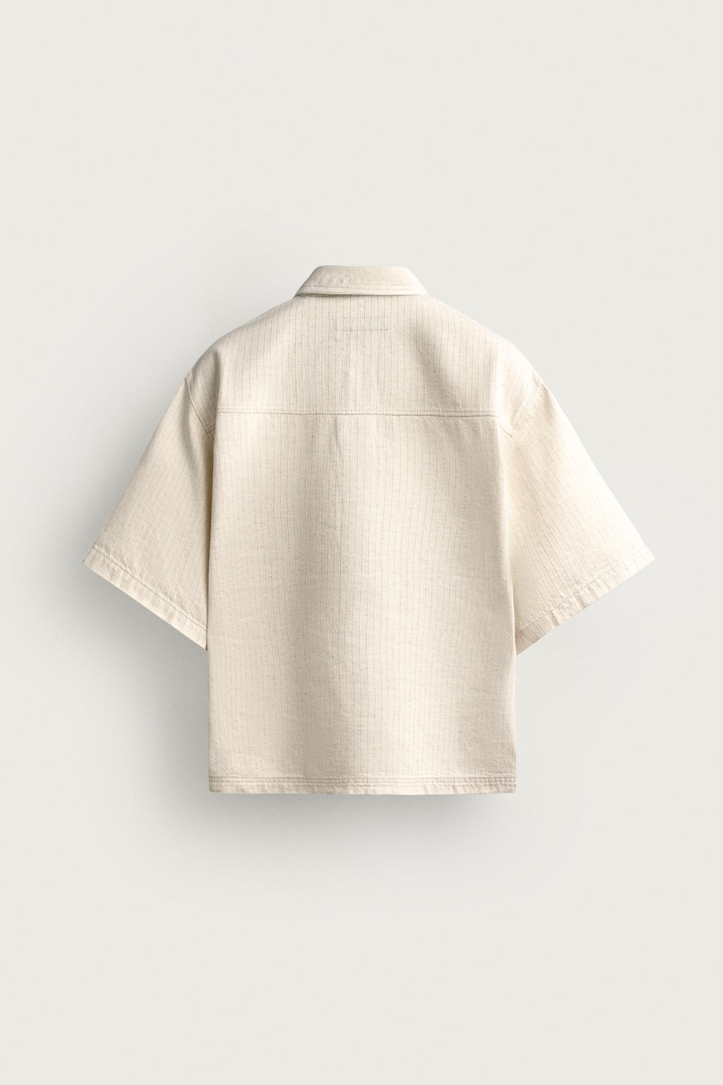 CAMISA POLO BOXY FIT RAYAS / Crudo - Zara фото 7