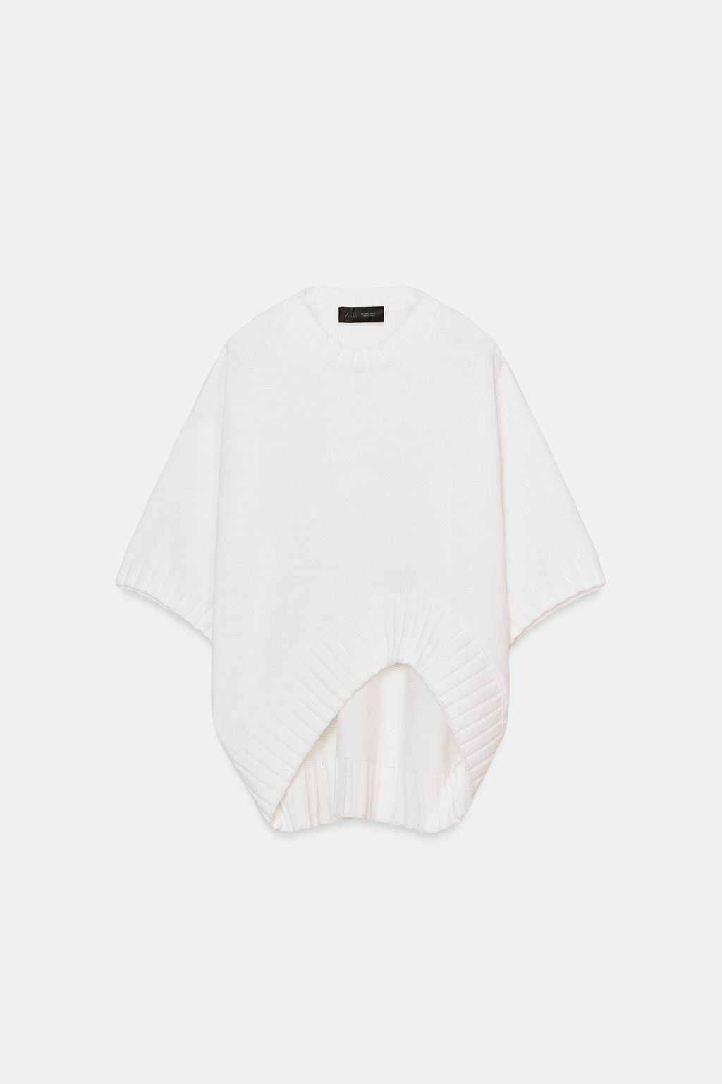 KNIT SHORT SLEEVE JUMPER WITH ASYMMETRIC HEM - Zara фото 10