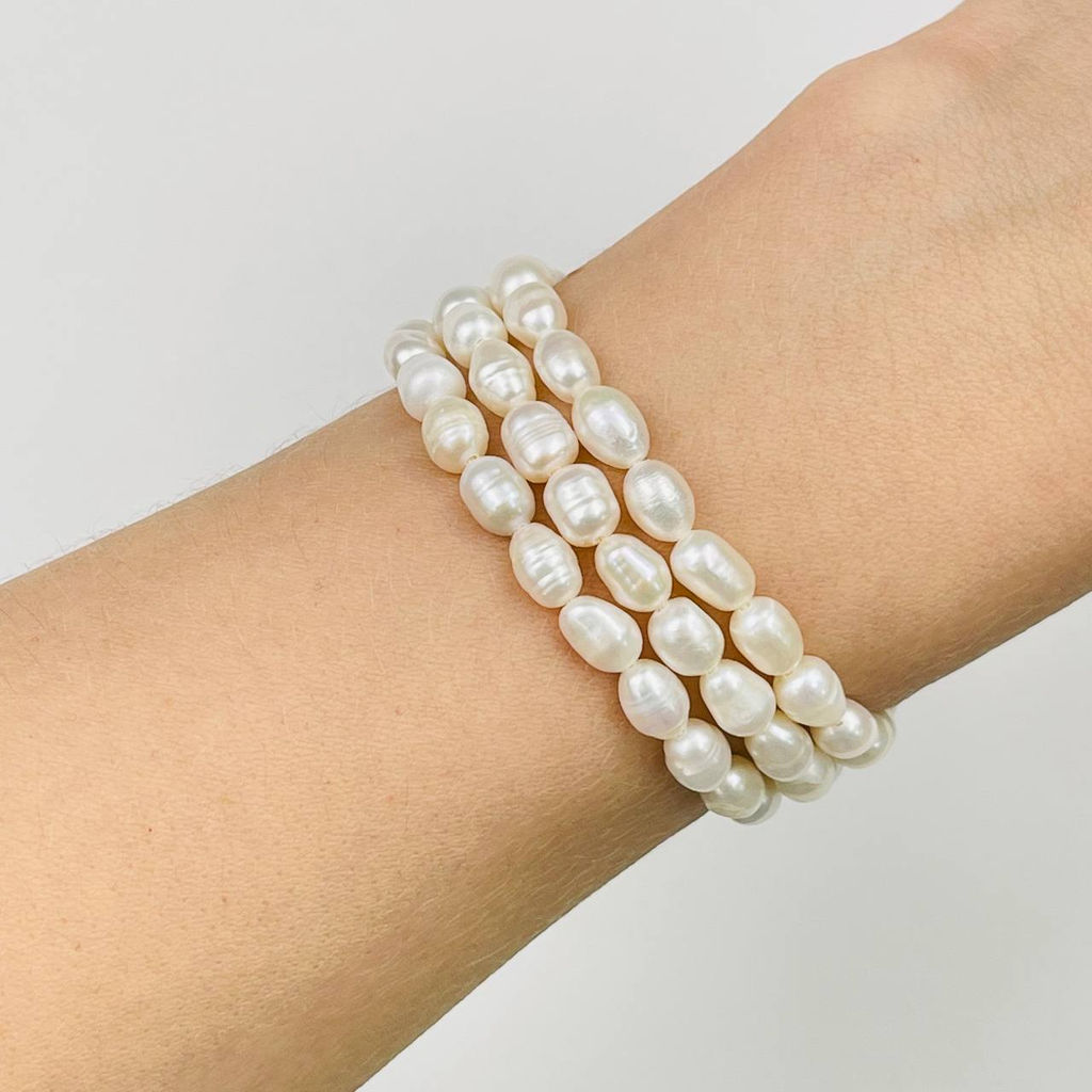 Бусины для рукоделия из белого Жемчуга 35 см