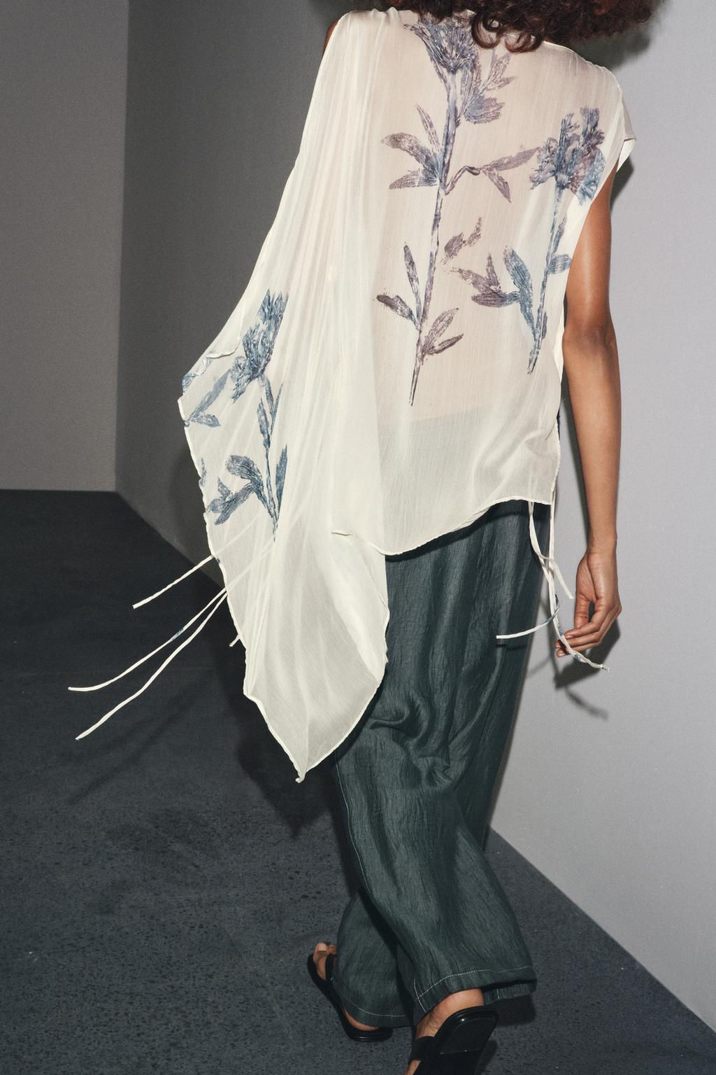 LIMITED EDITION PRINTED ASYMMETRIC TOP - Zara фото 4